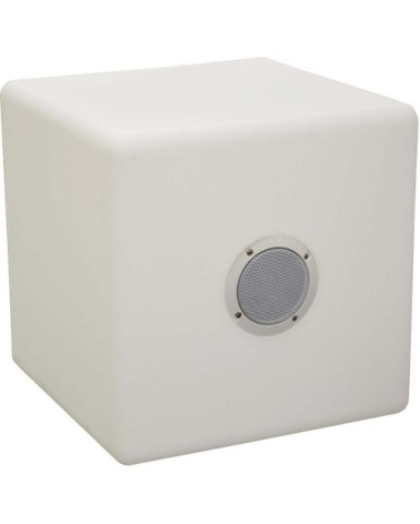 Cube pouf  led et haut parleur 40 cm