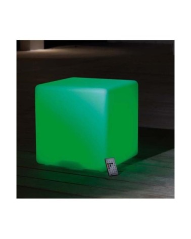 Cube pouf  led et haut parleur 40 cm