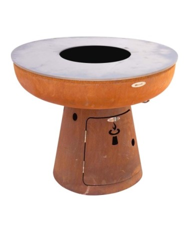 Barbecue brasero en acier  nero hauteur 84 cm diamètre 102 cm