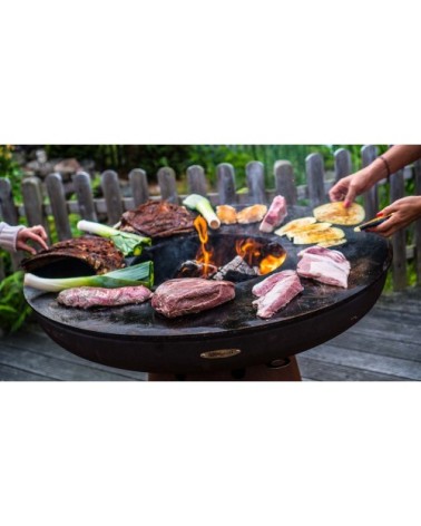 Barbecue brasero en acier  nero hauteur 84 cm diamètre 102 cm