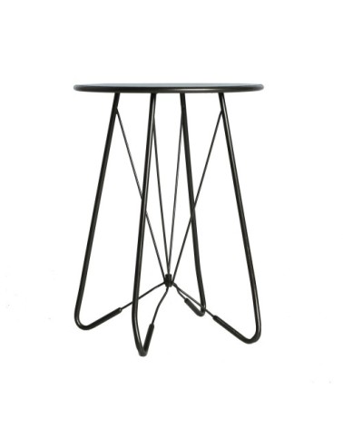Table d'appoint en fer noir 45x45x61