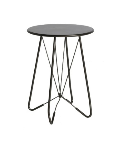 Table d'appoint en fer noir 45x45x61