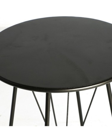 Table d'appoint en fer noir 45x45x61