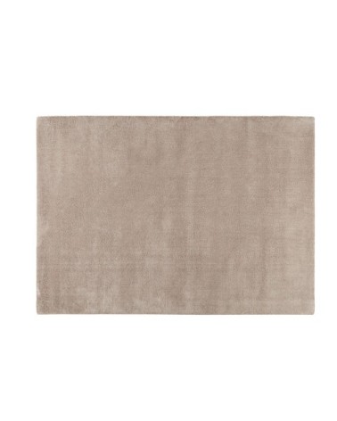 Tapis à poils courts en laine taupe clair 160x230