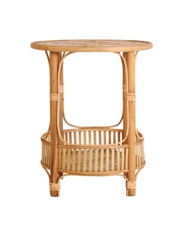 Table d'appoint en bambou en marron 41x41x49 cm