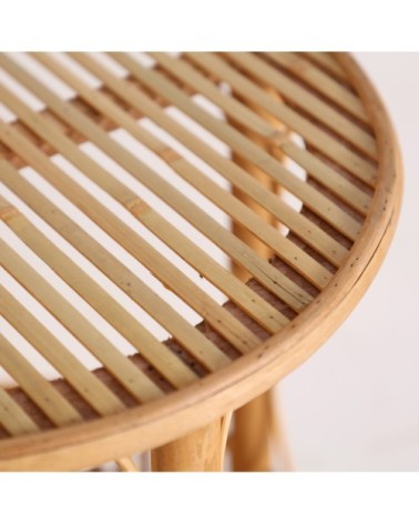 Table d'appoint en bambou en marron 41x41x49 cm