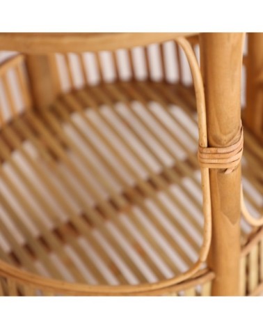 Table d'appoint en bambou en marron 41x41x49 cm