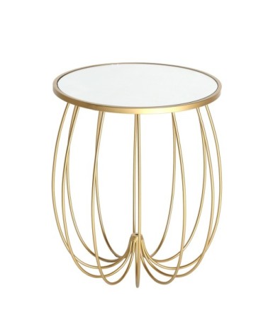 Table d'appoint en fer en doré 43x43x52 cm