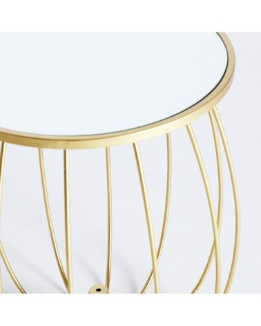 Table d'appoint en fer en doré 43x43x52 cm