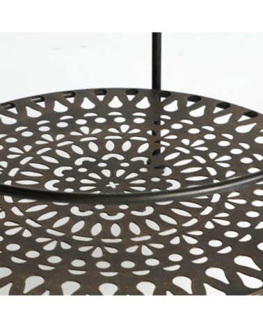 Table d'appoint en fer noir 42x42x62