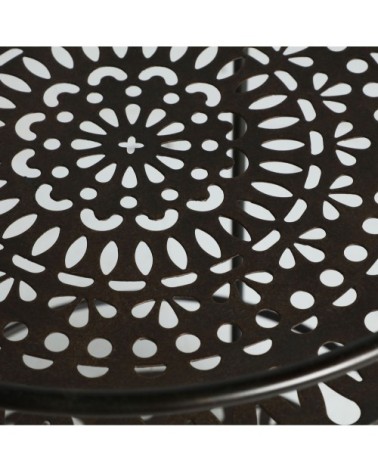 Table d'appoint en fer noir 42x42x62