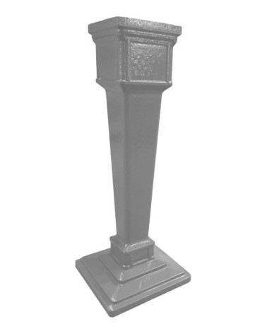 Colonne pour boîte aux lettres en aluminium grand modèle 1950 gris