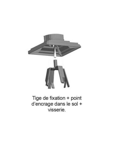 Colonne pour boîte aux lettres en aluminium grand modèle 1950 gris