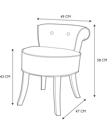 Tabouret bas Eleonor gris anthracite