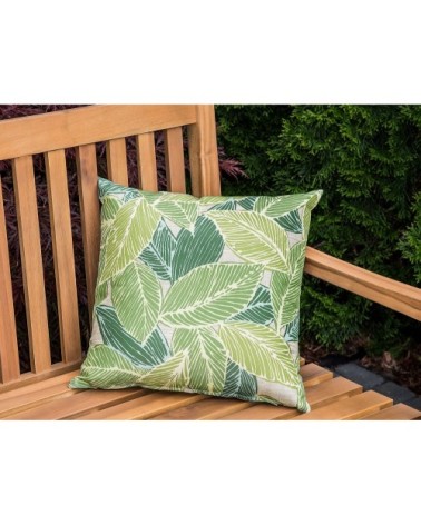 Set de 2 coussins verts à motif feuillage 40 x 40 cm