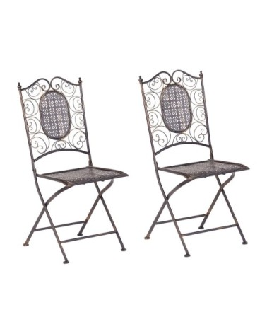 Lot de 2 chaises de jardin noires