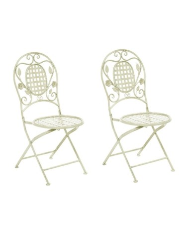 Lot de 2 chaises de jardin vert clair