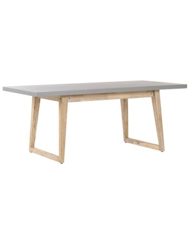 Table de salle à manger 6 personnes en fibre-ciment gris