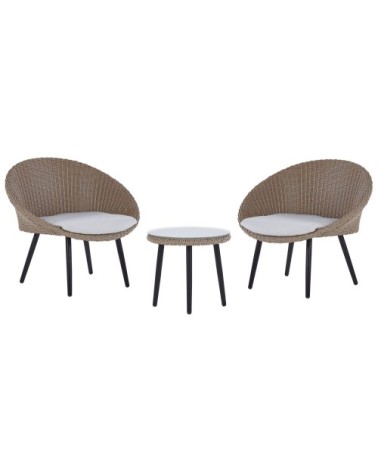 Ensemble de bistrot en polyrotin clair