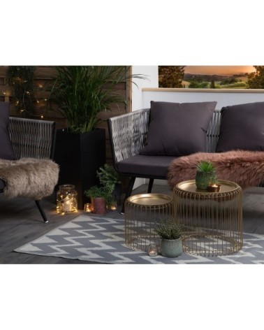 Tapis en matériaux synthétiques gris 180x90cm