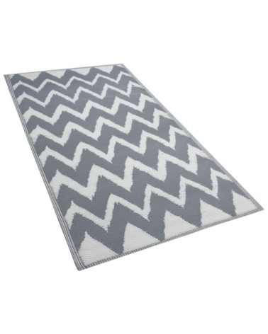 Tapis en matériaux synthétiques gris 180x90cm