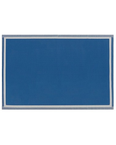 Tapis en matériaux synthétiques bleu 180x120cm