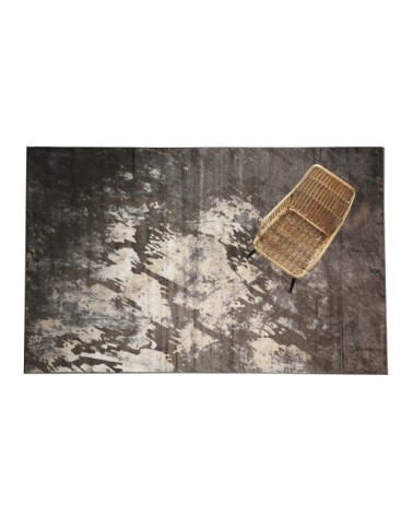 Tapis rectangulaire en viscose en tons foncés 300x200x1 cm