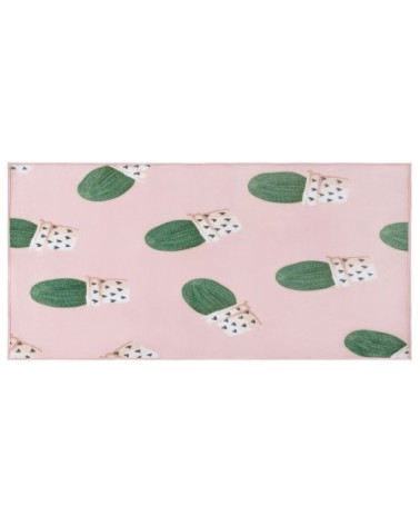 Tapis en tissu rose 150x80cm