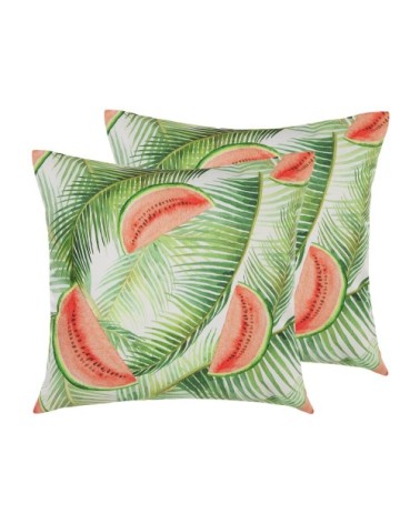 Lot de 2 coussins carré multicolores