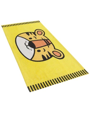 Tapis en tissu jaune 90x60cm