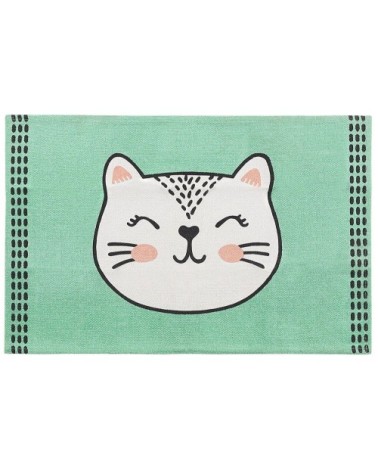 Tapis en tissu vert 90x60cm