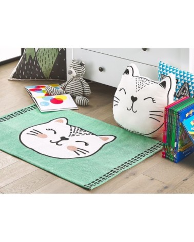 Tapis en tissu vert 90x60cm