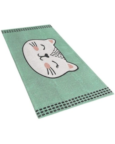 Tapis en tissu vert 90x60cm