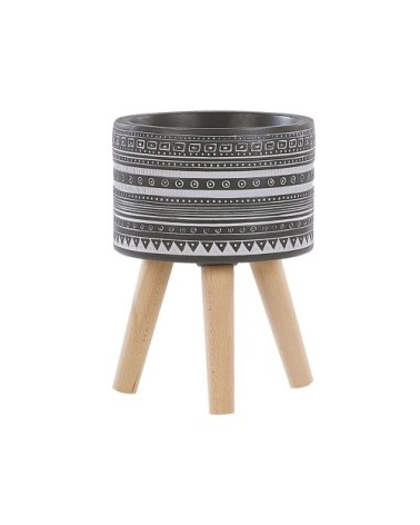 Cache-pot d'extérieur en matériaux synthétiques gris H35