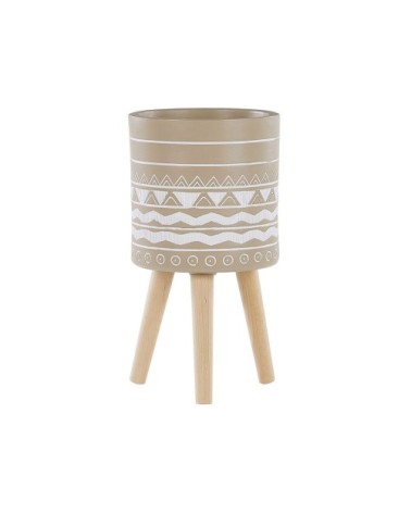 Cache-pot d'extérieur en matériaux synthétiques beige H55