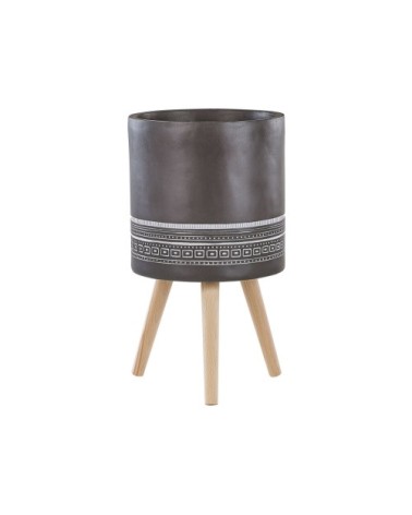Cache-pot d'extérieur en matériaux synthétiques gris H68