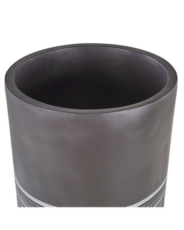 Cache-pot d'extérieur en matériaux synthétiques gris H68