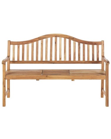 Banc de jardin en bois d'acacia clair 150 cm