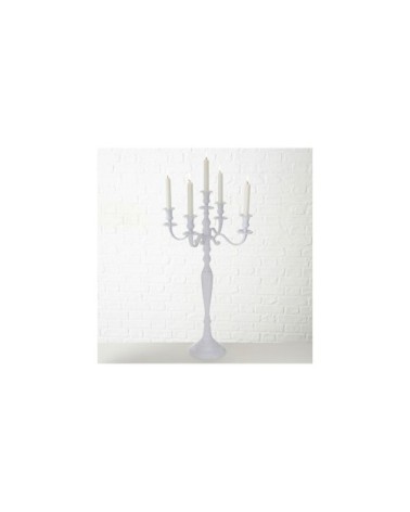 Chandelier baroque blanc H77cm