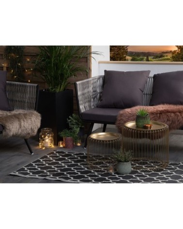 Tapis en matériaux synthétiques noir 180x90cm