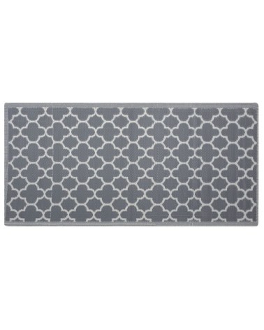 Tapis en matériaux synthétiques gris 180x90cm