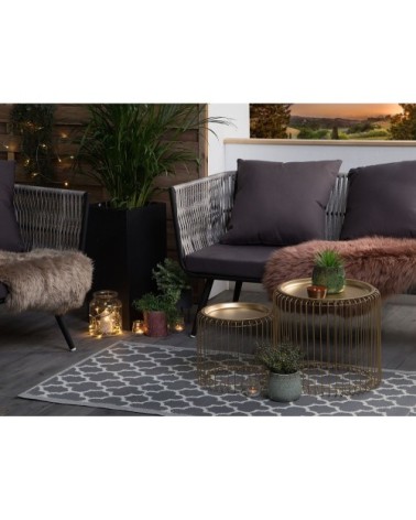 Tapis en matériaux synthétiques gris 180x90cm