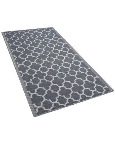 Tapis en matériaux synthétiques gris 180x90cm