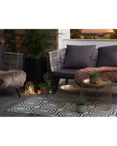 Tapis en matériaux synthétiques noir 180x90cm