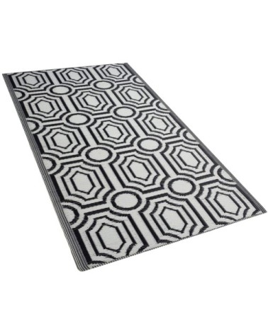 Tapis en matériaux synthétiques noir 180x90cm