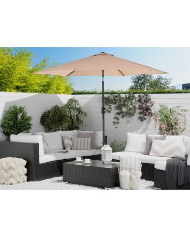Parasol de jardin beige sable ? 270 cm