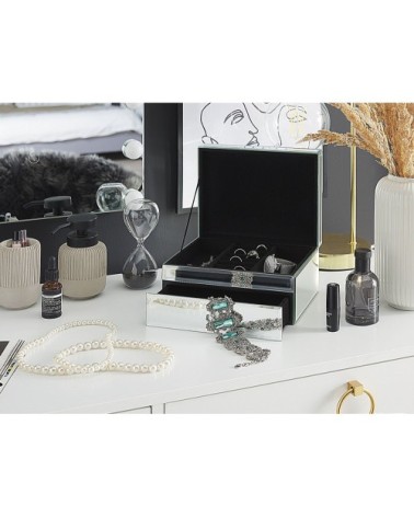 Boîte à bijoux argentée