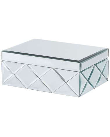 Boîte à bijoux argentée effet miroir