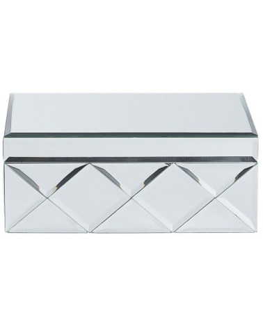 Boîte à bijoux argentée effet miroir