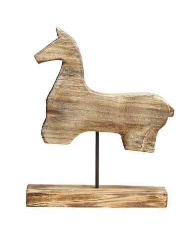 Décoration cheval en bois 48 cm